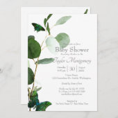 Schmetterlinge & Aquarelldusche Einladung (Vorne/Hinten)