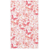 Schmetterlinge Aquarellfarben Coral Pink Tableclot Tischdecke (Vorderseite)