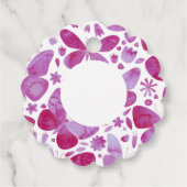 Schmetterlinge Aquarellpinsel Geschenkanhänger (Rückseite)