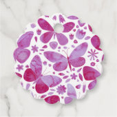 Schmetterlinge Aquarellpinsel Geschenkanhänger (Vorderseite)