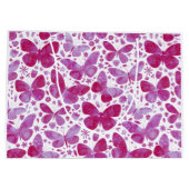 Schmetterlinge Aquarellpinsel Große Geschenktüte (Rückseite)