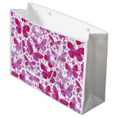 Schmetterlinge Aquarellpinsel Große Geschenktüte (Vorderseite Schrägansicht)