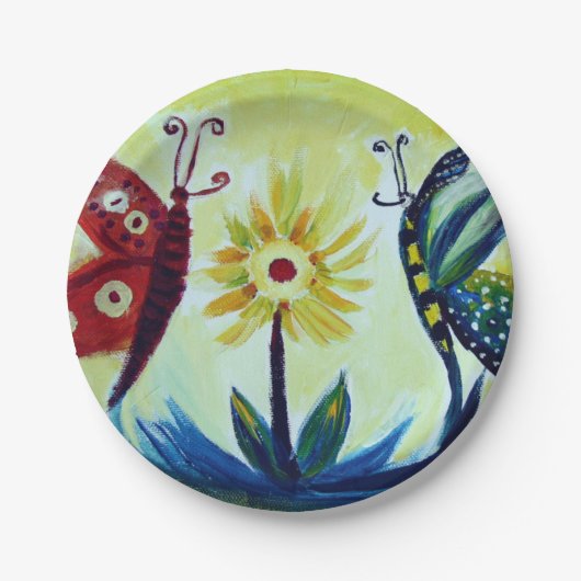 Schmetterlinge Art Custom Paper Teller 7 in (Vorderseite)