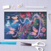 Schmetterlinge, Ätherisches Nachtwald, Seidenpapier (Handwerk)