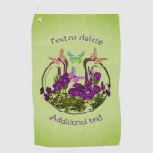 Schmetterlinge auf Abstrakter Blume Personalisiert Golfhandtuch (Vorderseite)