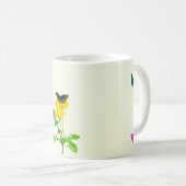 Schmetterlinge auf blassgelber Tasse (VorderseiteRechts)