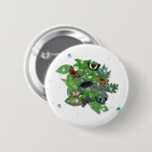 Schmetterlinge auf Blätter Button (Vorne & Hinten)