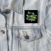 Schmetterlinge auf Blätter Button (Beispiel)