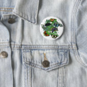 Schmetterlinge auf Blätter Button (Beispiel)