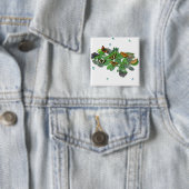Schmetterlinge auf Blätter Button (Beispiel)