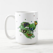Schmetterlinge auf Blätter Kaffeetasse (Links)