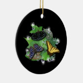 Schmetterlinge auf Blätter Keramik Ornament (Rechts)