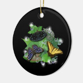 Schmetterlinge auf Blätter Keramik Ornament (Links)