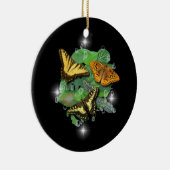 Schmetterlinge auf Blätter Keramik Ornament (Rechts)