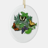 Schmetterlinge auf Blätter Keramik Ornament (Rechts)