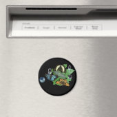 Schmetterlinge auf Blätter Magnet (In Situ (Geschirrspüler))