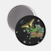 Schmetterlinge auf Blätter Magnet (Vorderseite/Rückseite)