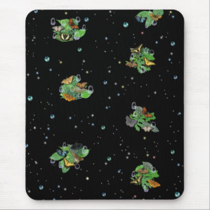 Schmetterlinge auf Blätter Mousepad