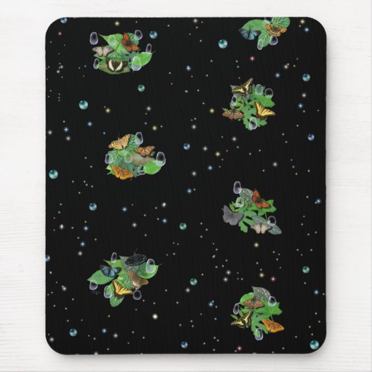 Schmetterlinge auf Blätter Mousepad (Vorne)