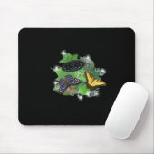 Schmetterlinge auf Blätter Mousepad (Mit Mouse)