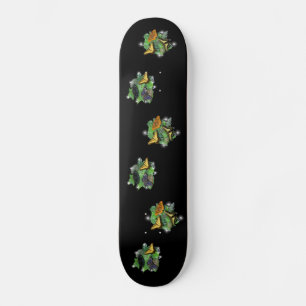 Schmetterlinge auf Blätter Skateboard