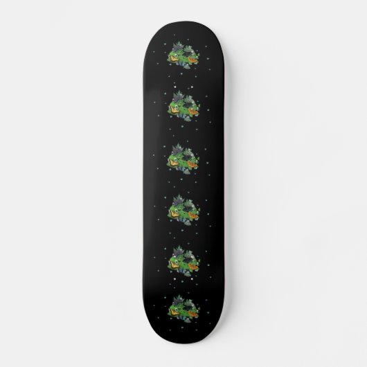 Schmetterlinge auf Blätter Skateboard (Vorderseite)