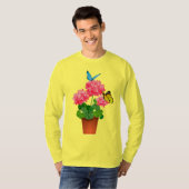 Schmetterlinge auf Blume T - Shirt (Vorne ganz)