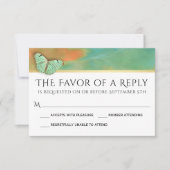 Schmetterlinge auf der Hochzeit des RSVP in Südwes (Vorderseite)