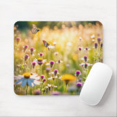 Schmetterlinge auf der Wiese der Wildblume Mousepad (Mit Mouse)