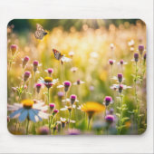 Schmetterlinge auf der Wiese der Wildblume Mousepad (Vorne)