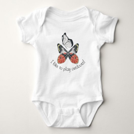 Schmetterlinge auf einem Baby-Bodysuit Baby Strampler (Vorderseite)