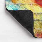 Schmetterlinge auf einem farbenfrohen rustikalen H Mousepad (Ecke)