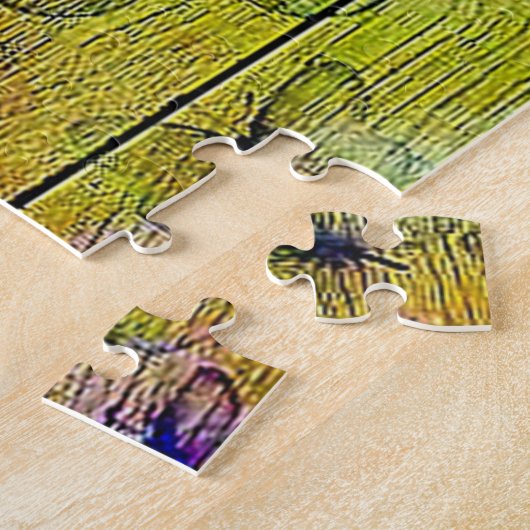 Schmetterlinge auf einem farbenfrohen rustikalen H Puzzle (Seite)