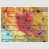 Schmetterlinge auf einem farbenfrohen rustikalen H Seidenpapier (Vorderseite)