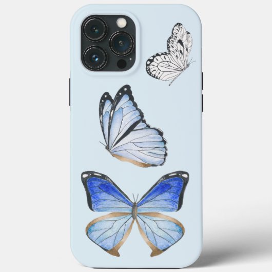 Schmetterlinge auf einem iPhone Case (B) (Rückseite)