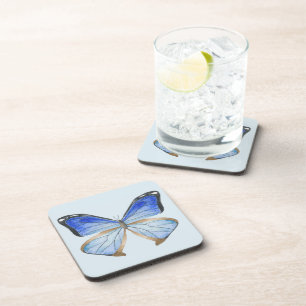 Schmetterlinge auf einem Untersetzer-Set (B) Getränkeuntersetzer