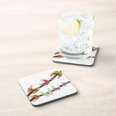 Schmetterlinge auf einem Zweig Untersetzer (Rechte Seite)