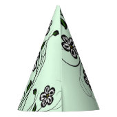 Schmetterlinge auf grünen Blume Geburtstag mit Nam Partyhütchen (Rückseite)