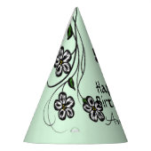 Schmetterlinge auf grünen Blume Geburtstag mit Nam Partyhütchen (Links)