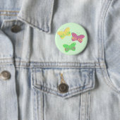 Schmetterlinge auf hellgrünem Hintergrund Button (Beispiel)