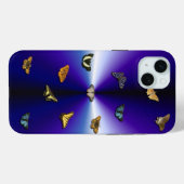 Schmetterlinge auf lila Regenbogen Case-Mate iPhone Hülle (Rückseite (Horizontal))