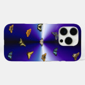 Schmetterlinge auf lila Regenbogen Case-Mate iPhone Hülle (Rückseite (Horizontal))
