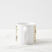 Schmetterlinge auf Noten mit Blumendesign Espressotasse (Rückseite)