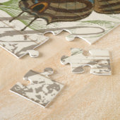 Schmetterlinge auf Noten mit Blumendesign Puzzle (Seite)