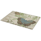 Schmetterlinge auf Noten mit Blumendesign Schneidebrett (Ecke)
