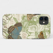 Schmetterlinge auf Noten mit Blumenmuster Case-Mate iPhone Hülle (Rückseite (Horizontal))