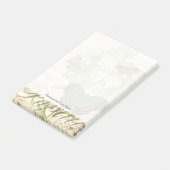 Schmetterlinge auf Noten mit Blumenmuster Post-it Klebezettel (angewinkelt)