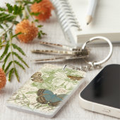Schmetterlinge auf Noten mit Blumenmuster Schlüsselanhänger (Vorderseite rechts)