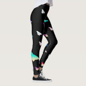 Schmetterlinge auf schwarzen Leggings (Rechts)