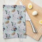 Schmetterlinge auf weichem aquamarin geschirrtuch (Viertel Falte)